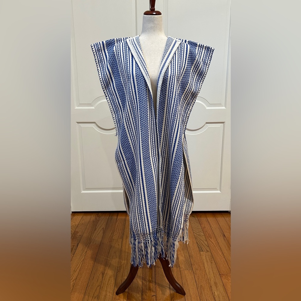 HandLoom long sleeveless vest made in Oaxaca, Méx.